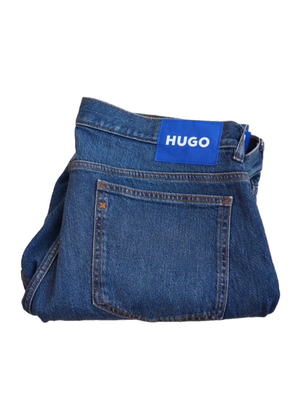NWT HUGO BOSS Ash  Denim Jeans 38x32 Mens Straight Leg Slim Fit